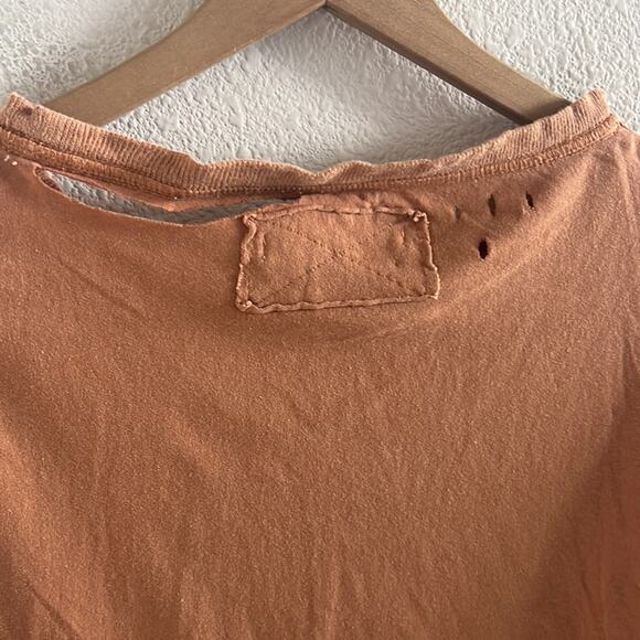 NWT Free People We the Free Dani Oversized T-Shirt Crush Blush Distressed Small - Picture 9 of 9